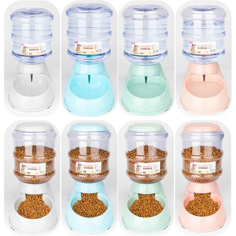 Large Capacity Pet Feeder and Water Dispenser Bowl Set for Cats and Small Dogs