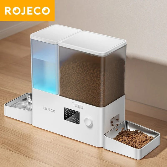 Automatic Pet Feeder and Water Fountain 8.5L Button Version for Cats and Dogs
