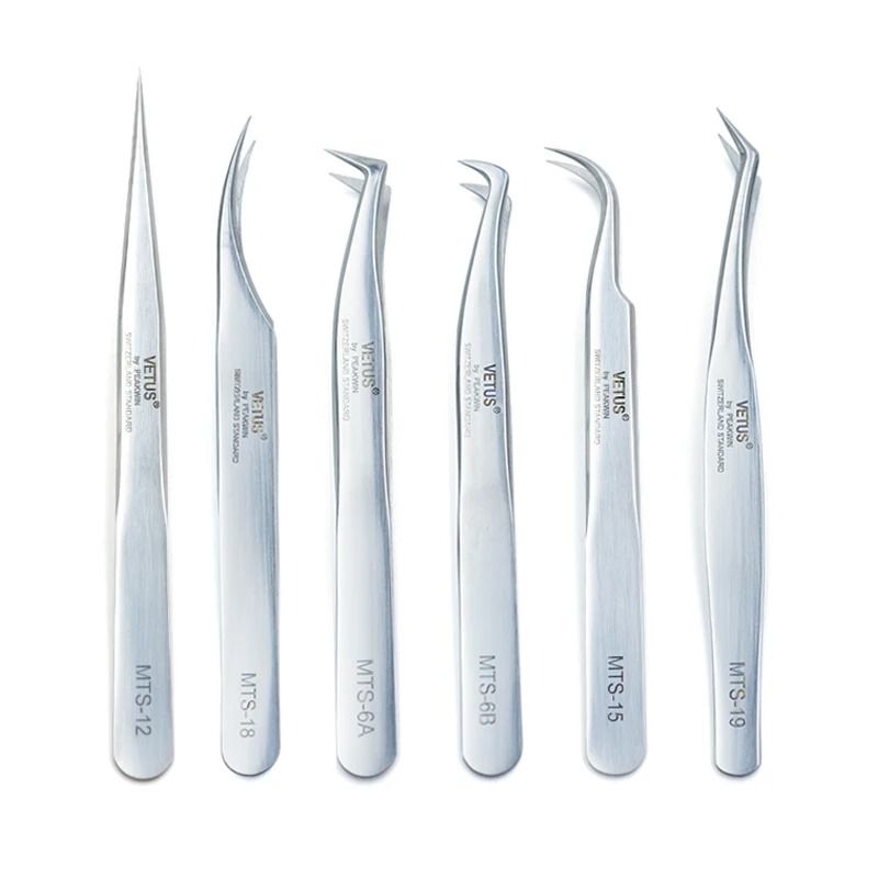 Precision Stainless Steel Tweezers for Eyelash Extensions