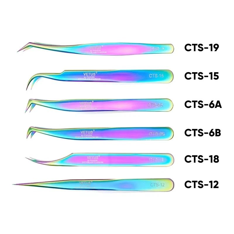 Precision Stainless Steel Tweezers for Eyelash Extensions