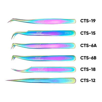 Precision Stainless Steel Tweezers for Eyelash Extensions