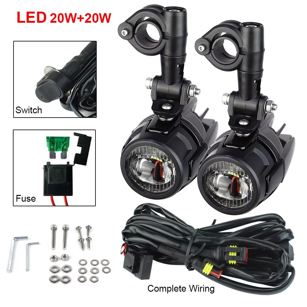 ProBeam 40W LED Auxiliary Fog & Spot Light – Universal Motorcycle Driving Lamp for BMW R1200GS, F800GS, K1600 & More