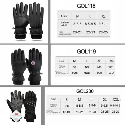 Winter Waterproof Cycling Gloves for Men Outdoor Sports Motorcycle Ski Running Full Finger Touch Screen Gloves