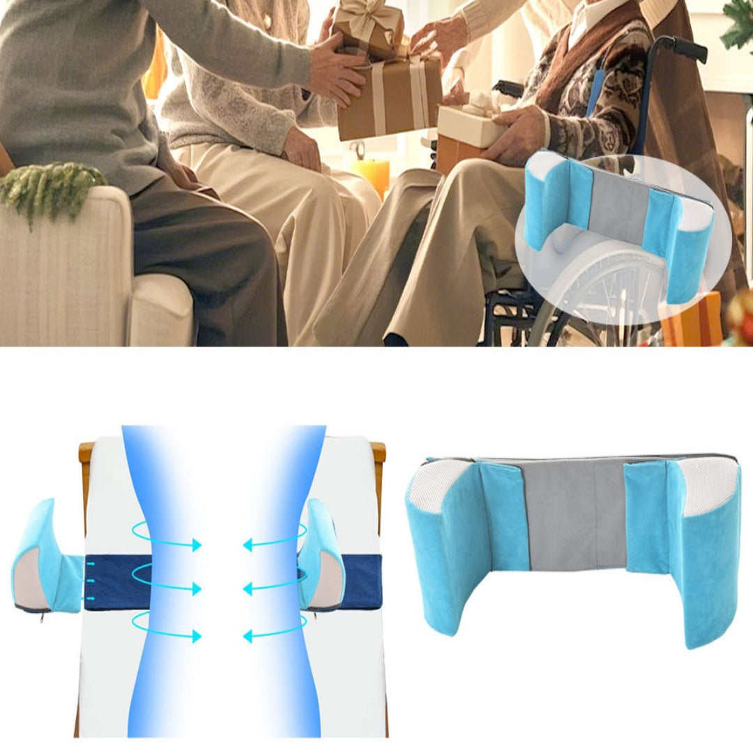 Adjustable Wheelchair Back Support Cushion with Side Positioning Pillow
