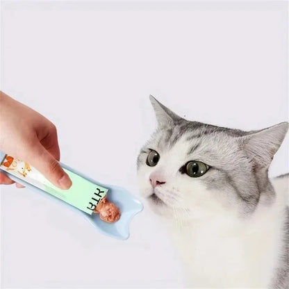 Supplies Cat Strip Squeeze Spoon, Wet Cat Treats Pet Cats, Liquid Snack Feeding Tool Pet Feeder, Strip Feeder