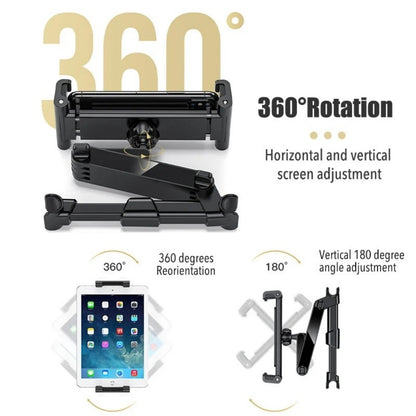 Rotating Seat Headrest Bracket, Telescopic Car Rear Pillow, Phone Tablet Holder for Kids Travel
