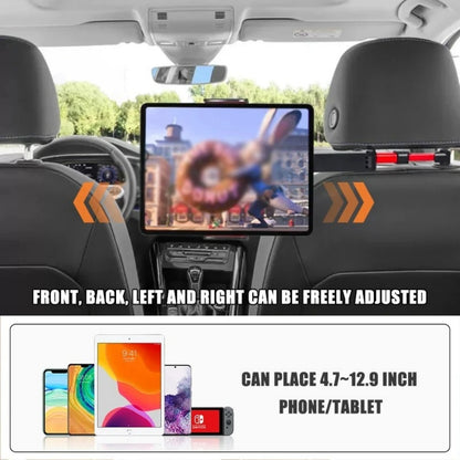 Rotating Seat Headrest Bracket, Telescopic Car Rear Pillow, Phone Tablet Holder for Kids Travel