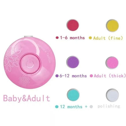 Electric Baby Nail Trimmer Kit Gentle Infant Nail Polisher and Safe Manicure Tool