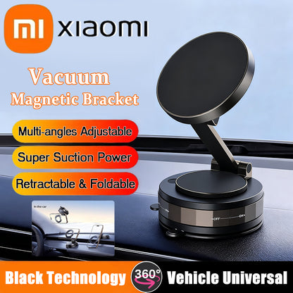 Magnetic Car Phone Holder with Vacuum Suction, Rotation Mount, Universal Navigation Bracket for Huawei, iPhone