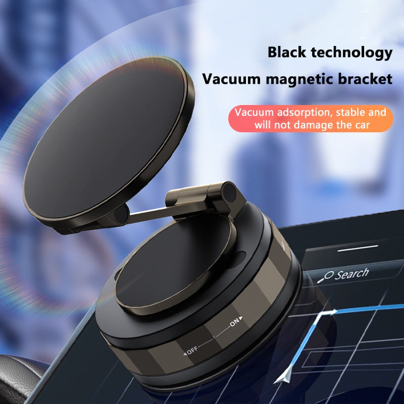 Magnetic Car Phone Holder with Vacuum Suction, Rotation Mount, Universal Navigation Bracket for Huawei, iPhone