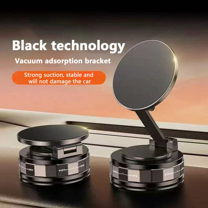 Magnetic Car Phone Holder with Vacuum Suction, Rotation Mount, Universal Navigation Bracket for Huawei, iPhone