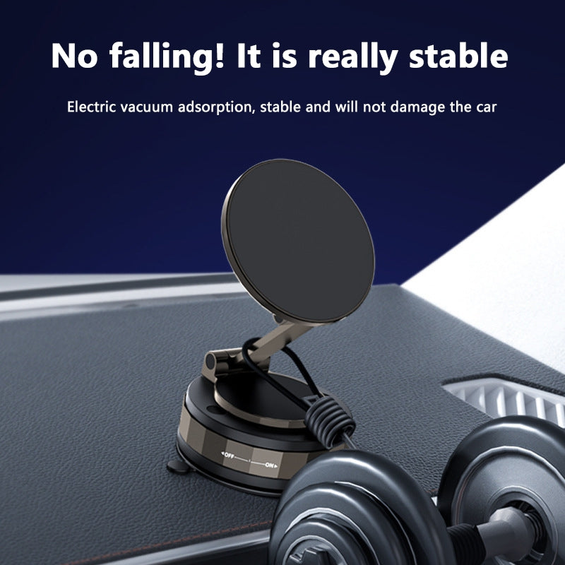 Magnetic Car Phone Holder with Vacuum Suction, Rotation Mount, Universal Navigation Bracket for Huawei, iPhone