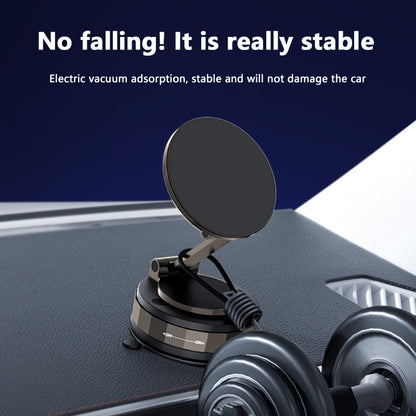 Magnetic Car Phone Holder with Vacuum Suction, Rotation Mount, Universal Navigation Bracket for Huawei, iPhone