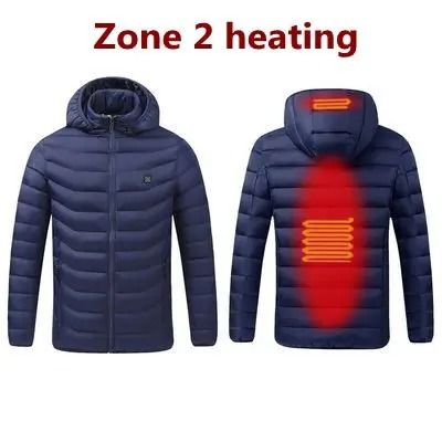 Smart Heated Winter Parka Jacket with Adjustable USB Heating and Thermostat Control