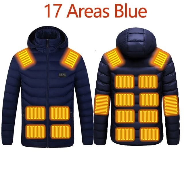 Smart Heated Winter Parka Jacket with Adjustable USB Heating and Thermostat Control