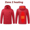2 areas heated / red