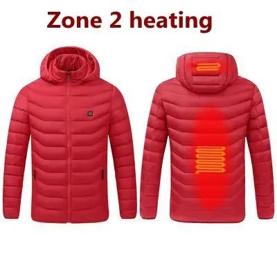 Smart Heated Winter Parka Jacket with Adjustable USB Heating and Thermostat Control
