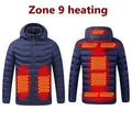 9 areas heated / blue
