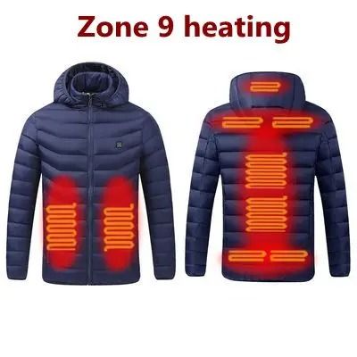 Smart Heated Winter Parka Jacket with Adjustable USB Heating and Thermostat Control