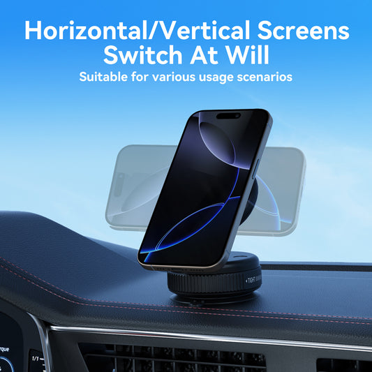 Foldable Phone Holder, Rotation Vehicle Mount, Vacuum Suction Bracket for Secure and Safe Driving