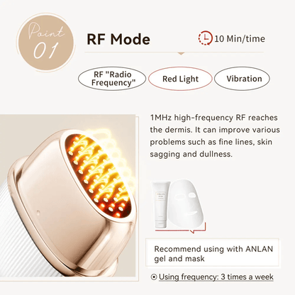 ANLAN RadianceLift RF EMS Facial Tightening and Anti Aging Device