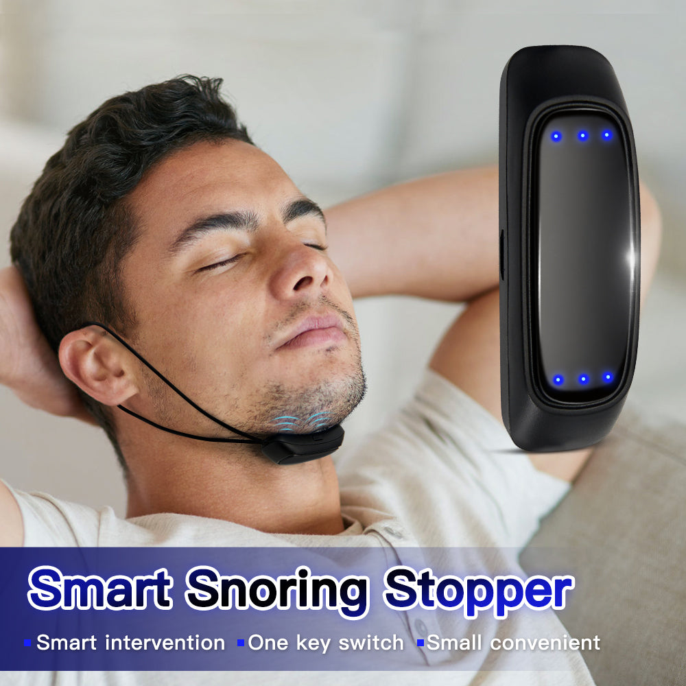 Sleep Well Stop Snore Device, EMS Pulse Comfortable Aid, Smart USB Anti Snoring Sleep Apnea Health Care