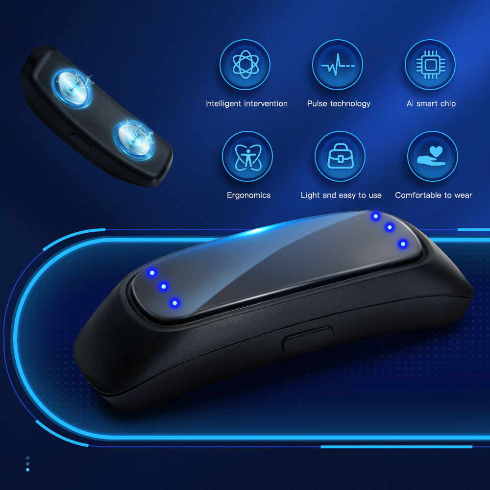 Sleep Well Stop Snore Device, EMS Pulse Comfortable Aid, Smart USB Anti Snoring Sleep Apnea Health Care