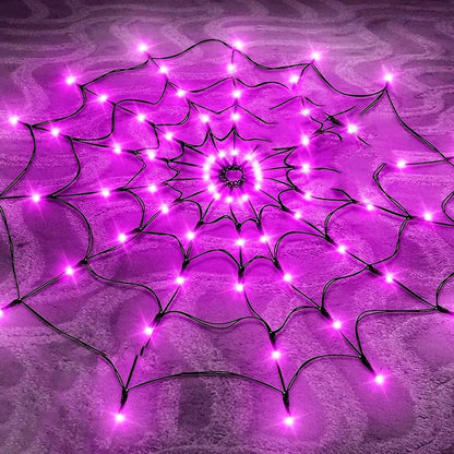 Halloween LED Spider Web String Lights – Ghost Festival Atmosphere Decoration