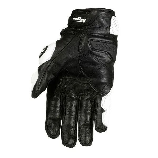 Motorcycle Gloves Black Racing Genuine Leather Road Riding Gloves for Men Summer and Winter