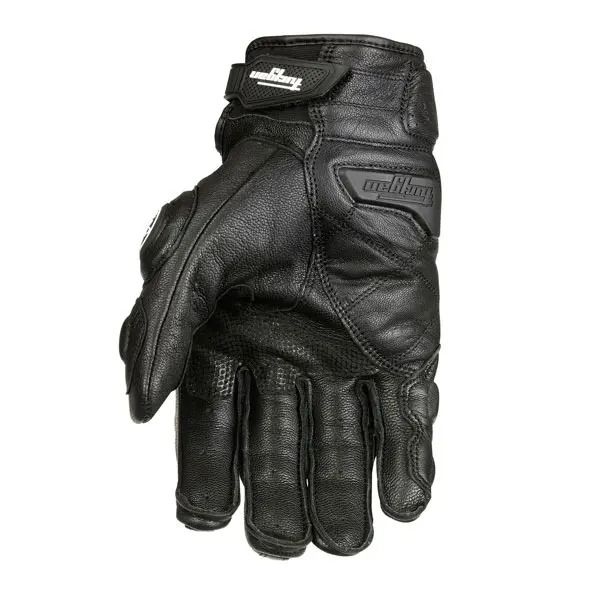 Motorcycle Gloves Black Racing Genuine Leather Road Riding Gloves for Men Summer and Winter