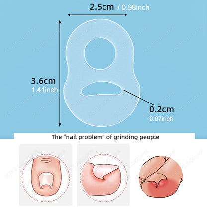 Invisible Ingrown Toe Nail Straightening, Silicone Toenail Correction Tool, Durable Reusable Protector for Foot Care