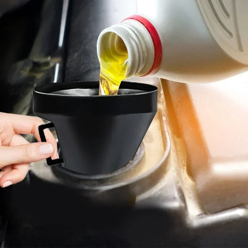 Gasoline Oil Engine Refueling Funnel with Filter, Truck Car Motorcycle Filling Strainer Extension Hose Funnel Tool