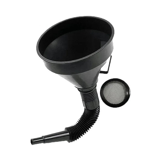 Gasoline Oil Engine Refueling Funnel with Filter, Truck Car Motorcycle Filling Strainer Extension Hose Funnel Tool