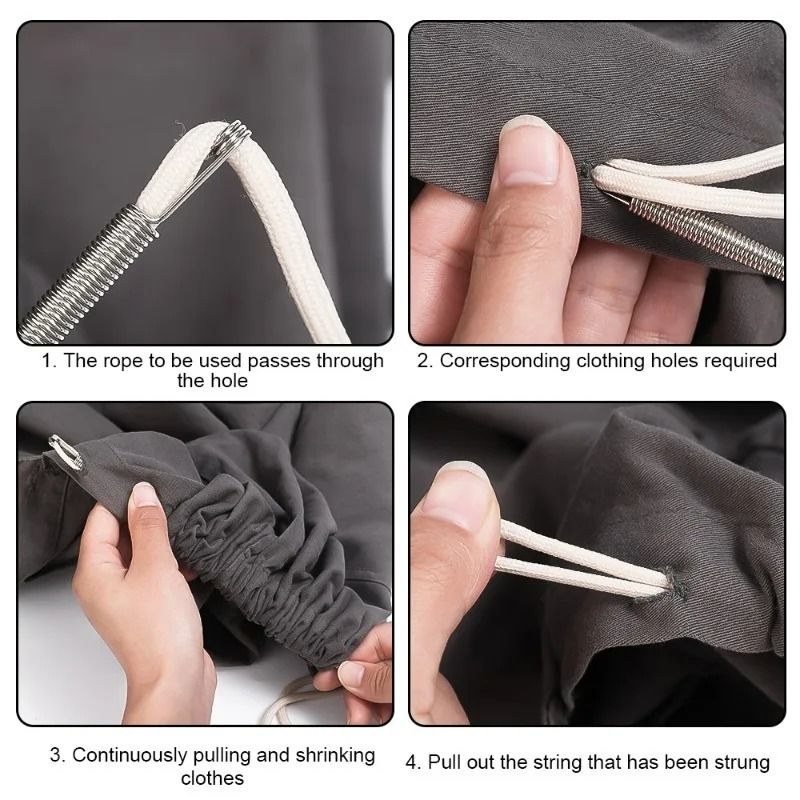 Rope Threading Tool Drawstring Threader Clip Multi Functional Sewing Threader Tool
