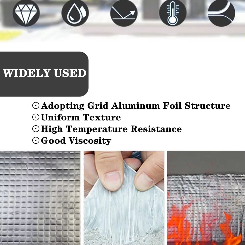 Premium Waterproof Butyl Tape Aluminum Foil Leak Seal for Roof Wall Repair
