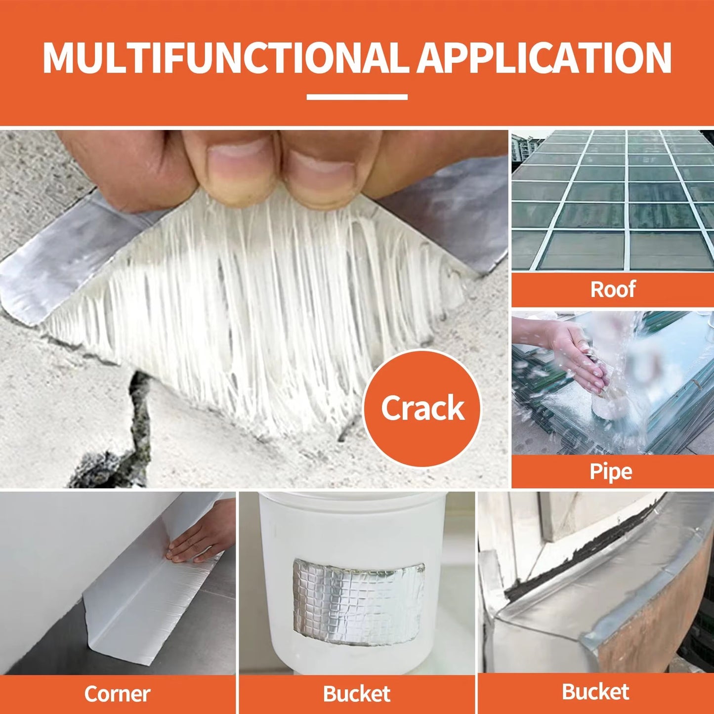 Premium Waterproof Butyl Tape Aluminum Foil Leak Seal for Roof Wall Repair