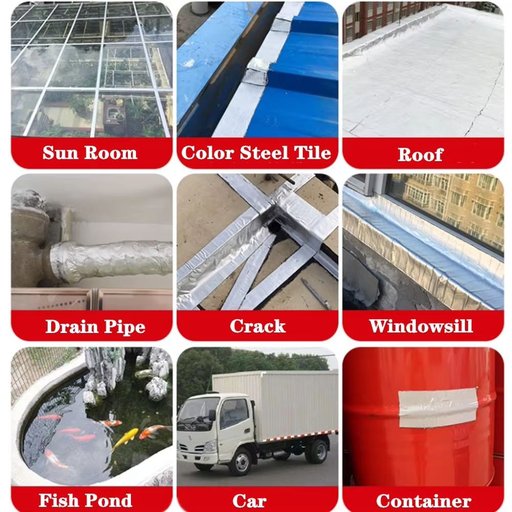 Premium Waterproof Butyl Tape Aluminum Foil Leak Seal for Roof Wall Repair
