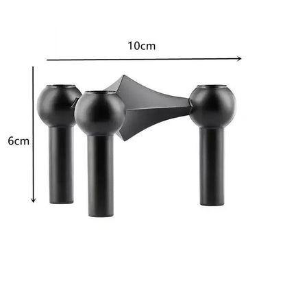 Metal Molecular Structure Candle Holder Nordic Silver Candlestick Centerpiece