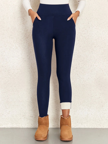 Thick Warm High Waist Winter Leggings with Pockets for Women