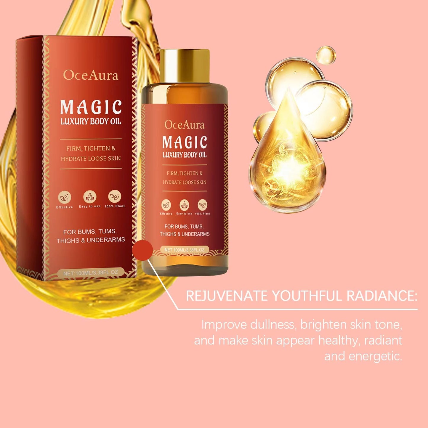 Magic Luxury Body Oil Firming & Deep Moisturizing Treatment for Sagging Skin