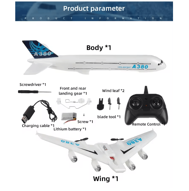 SkyGlide A380 RC Airplane