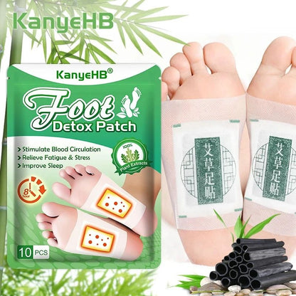 Detox Foot Patches 10 20 PCS Natural Herbal Wormwood Foot Cleansing Stickers