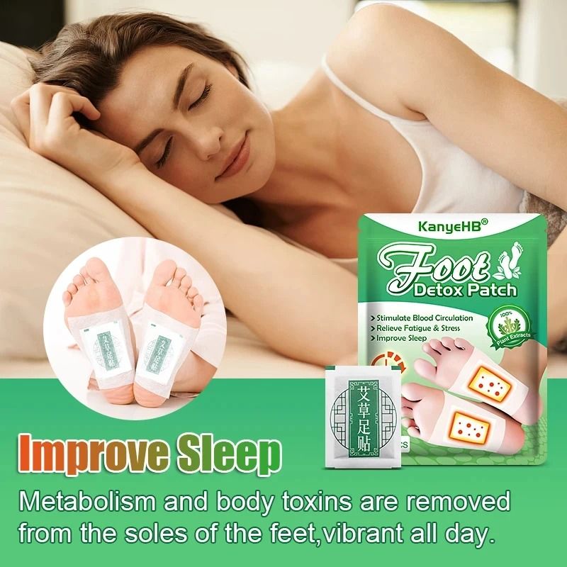 Detox Foot Patches 10 20 PCS Natural Herbal Wormwood Foot Cleansing Stickers