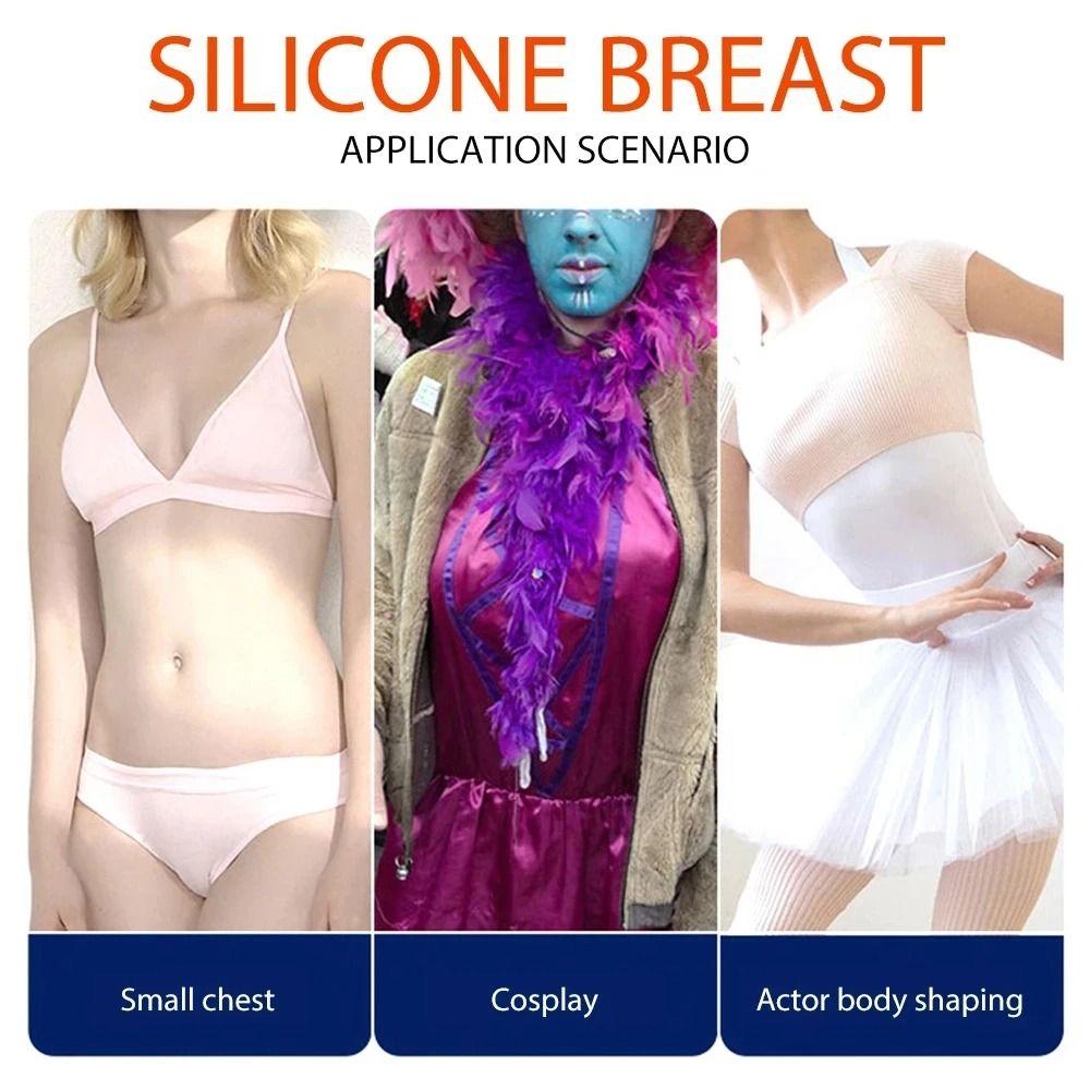 Silicone Fake Breast Forms Realistic Transgender Drag Queen Crossdress Cosplay
