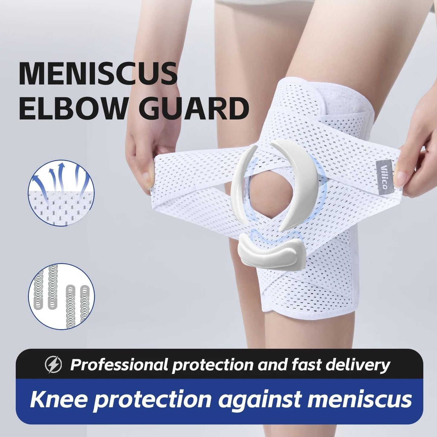 Elastic Compression Knee Support Brace for Sports and Joint Protection
