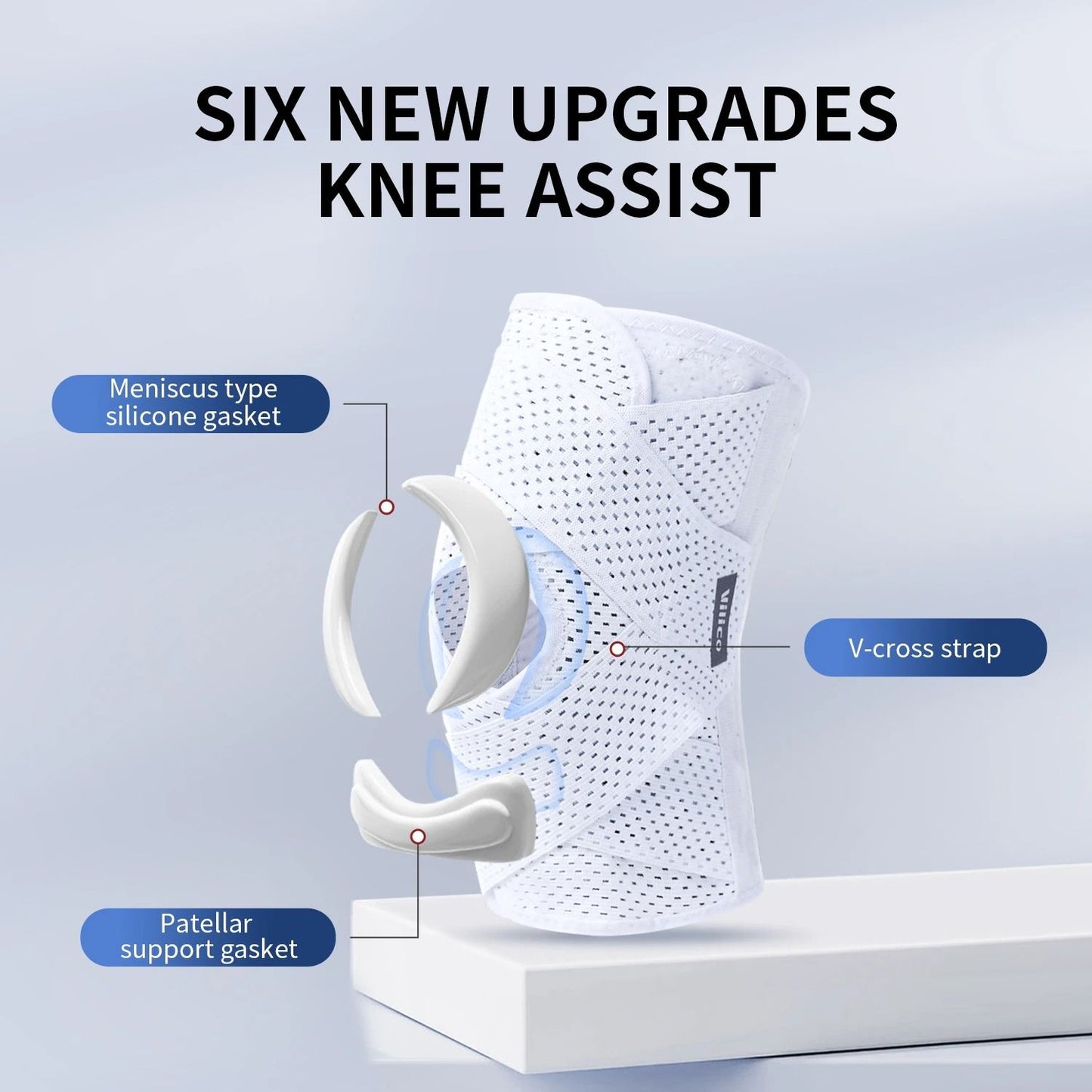 Elastic Compression Knee Support Brace for Sports and Joint Protection