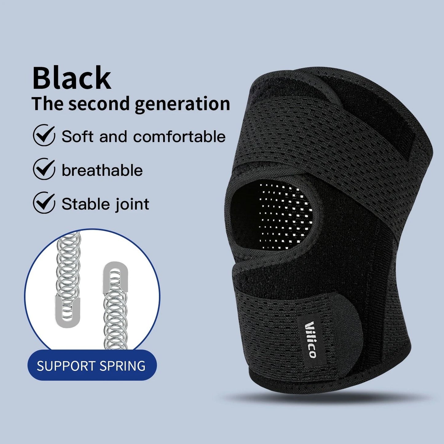 Elastic Compression Knee Support Brace for Sports and Joint Protection