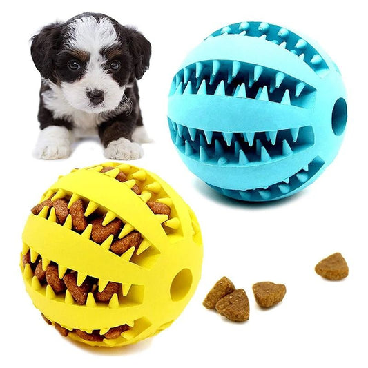 Rubber Dog Ball Toy for Puppy and Large Dogs Tooth Cleaning Chew Ball