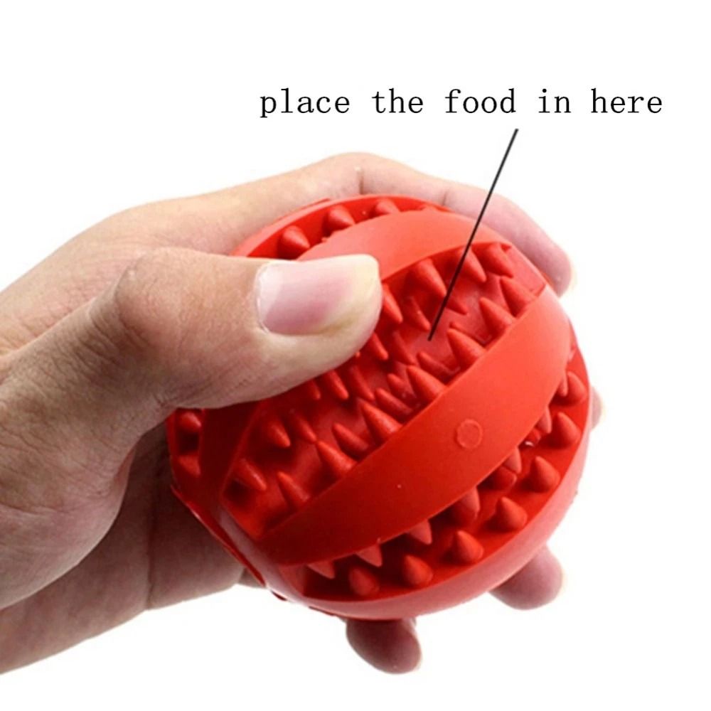 Rubber Dog Ball Toy for Puppy and Large Dogs Tooth Cleaning Chew Ball