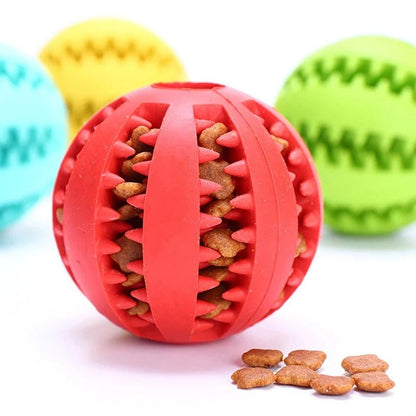 Rubber Dog Ball Toy for Puppy and Large Dogs Tooth Cleaning Chew Ball